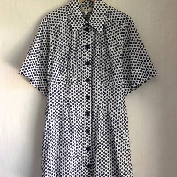 sea polka dot shirt dress
